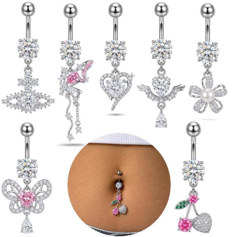 Body Jewelry Surgical Steel - 1 Stück bauchfreier Bauchnabelpiercing-Ring aus chirurgischem