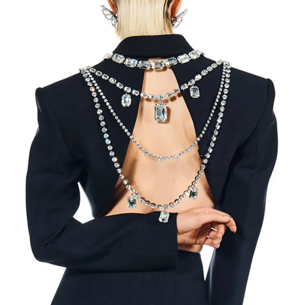 Body Jewelry Retainers - Glanz Strass Lange Quaste Zurück Körper