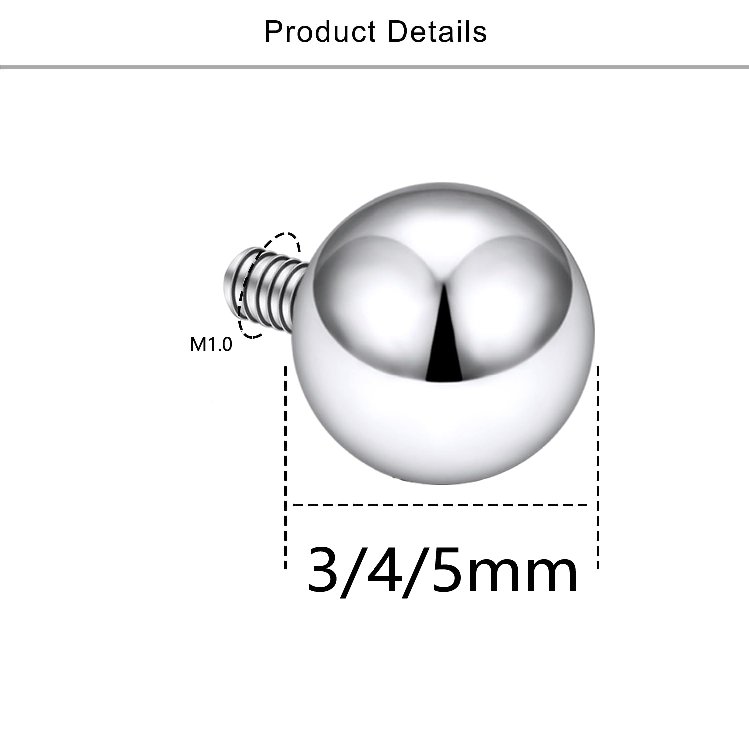 Intern Gewinde Ersatzkugeln fü – Body Jewelry Replacement Ball Bewertung und Preis