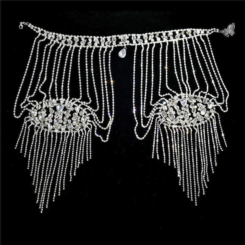 Luxuriöses Design Strass-Schul – Body Jewelry Necklace Bewertung und Preis