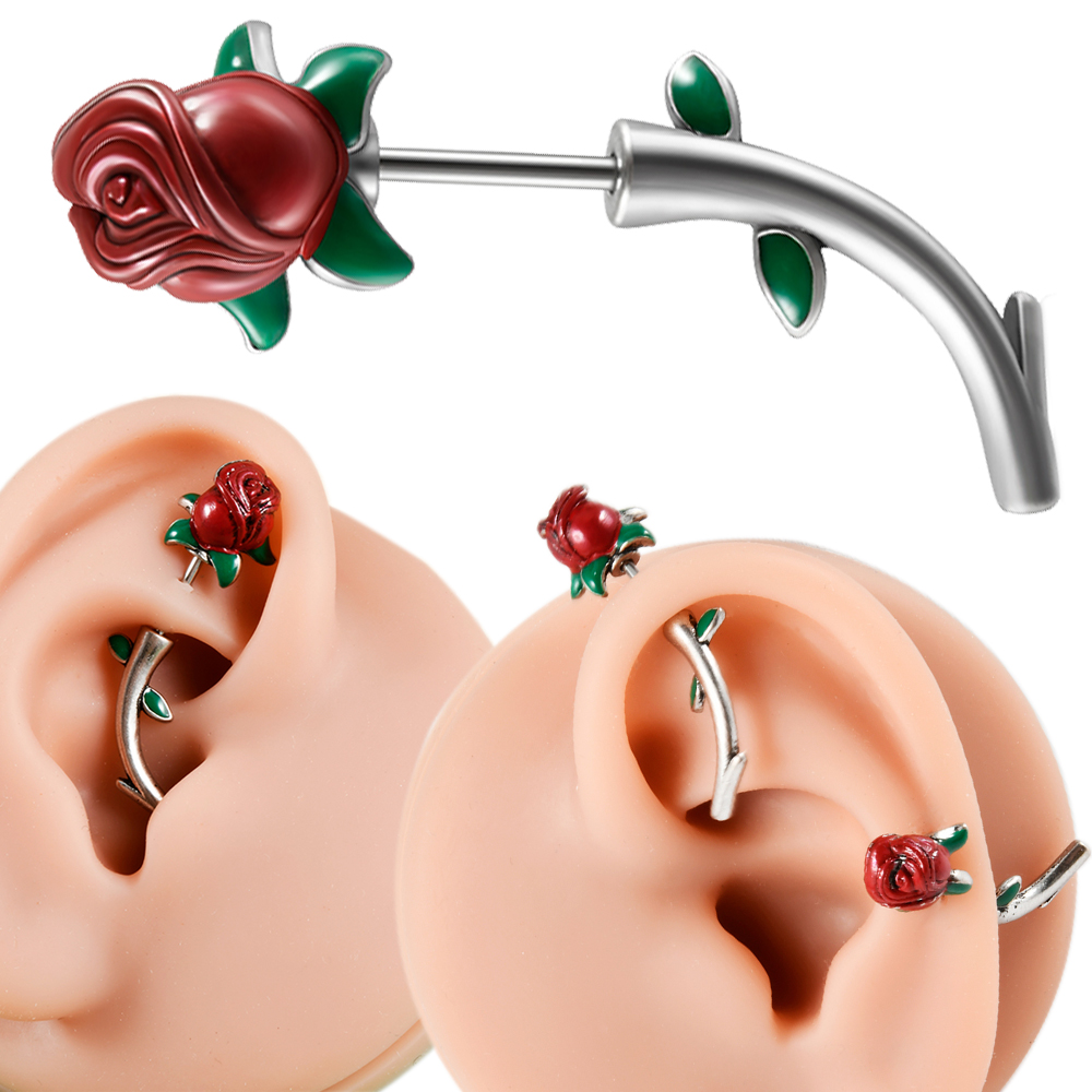 1pc chirurgischen Stahl rote R – Body Jewelry Surgical Steel Bewertung und Preis