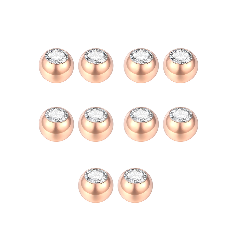 10Pcs Stahl Piercing Kugeln CZ – Body Jewelry Replacement Ball Bewertung und Preis